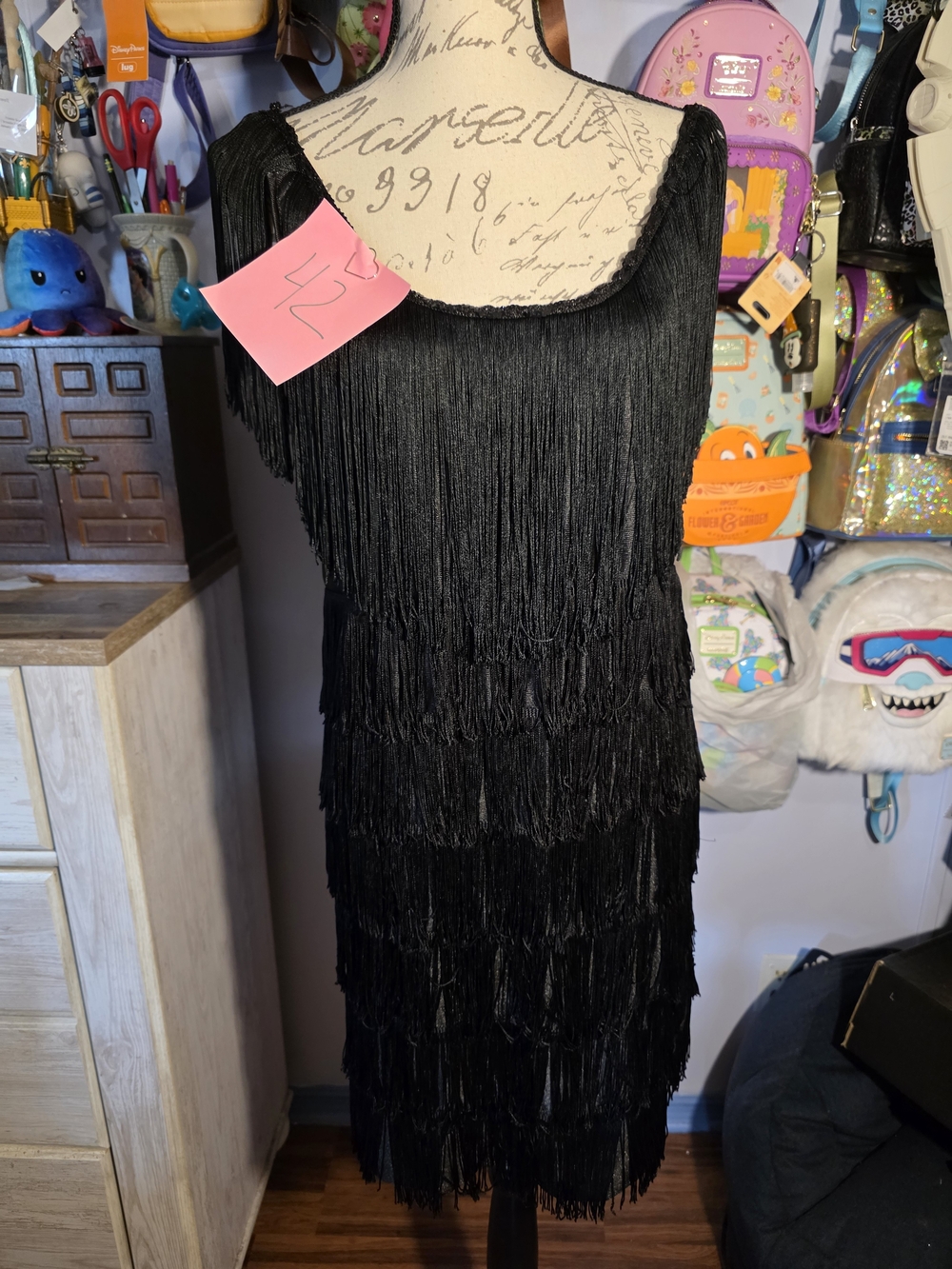 California Costume Collection Flapper Dress Black Size Large